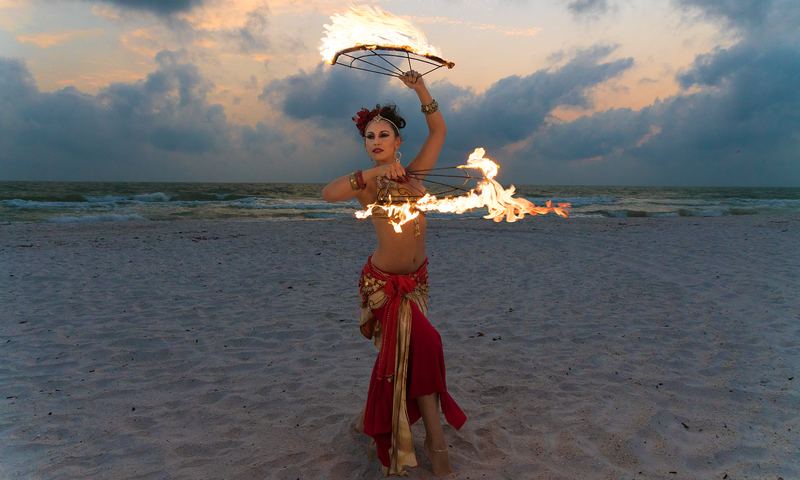 Fire dancer, Marco Island Marriott
